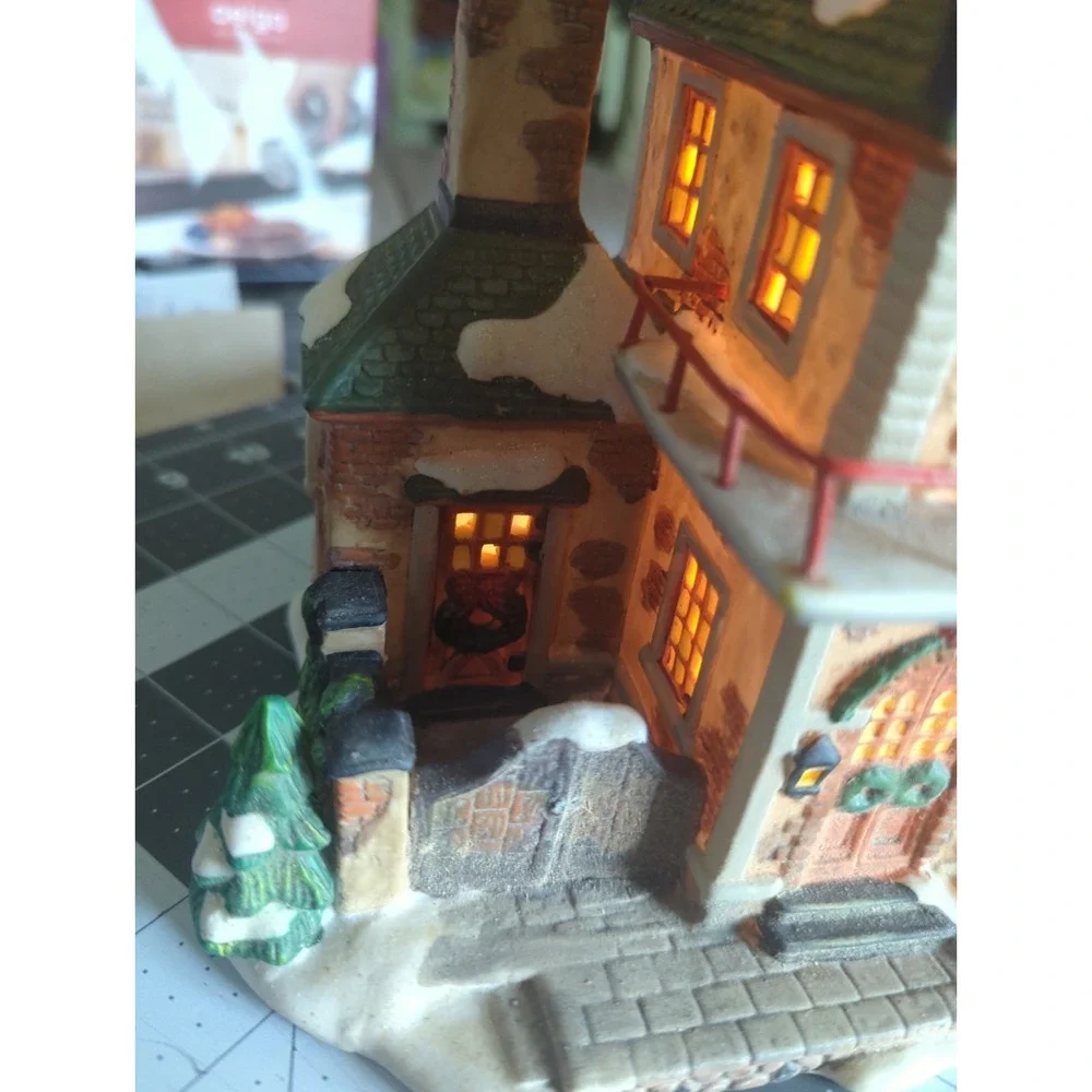 Christmas Snow Village Porcelain Bed And Breakfast Victorian Country Cottage